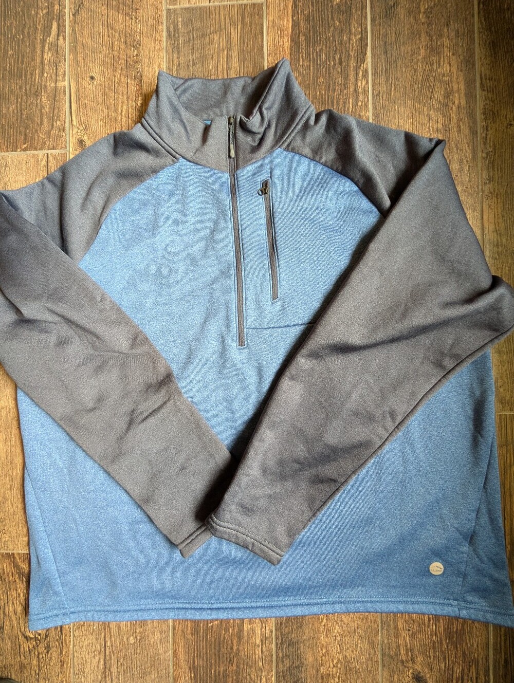 LL Bean Mountain Fleece 1/2 Zip Colorblock Pullover Slightly Fitted Mens XXL Reg